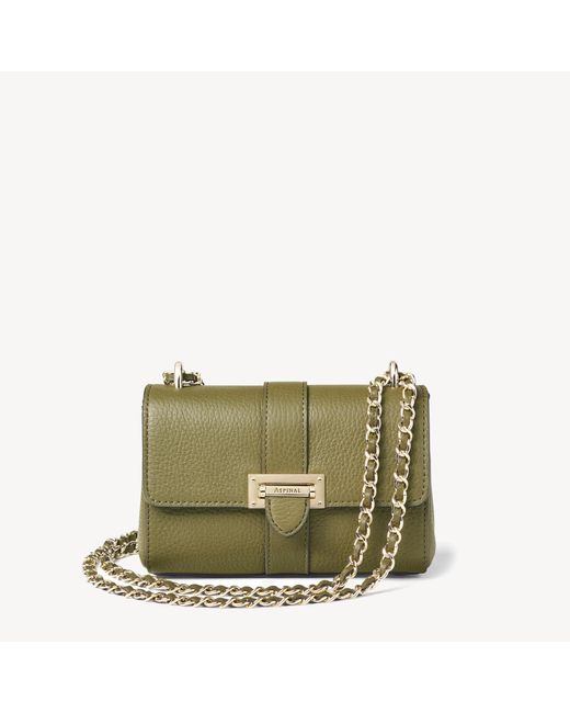Aspinal of London Leather Micro Lottie Bag in Green | Lyst