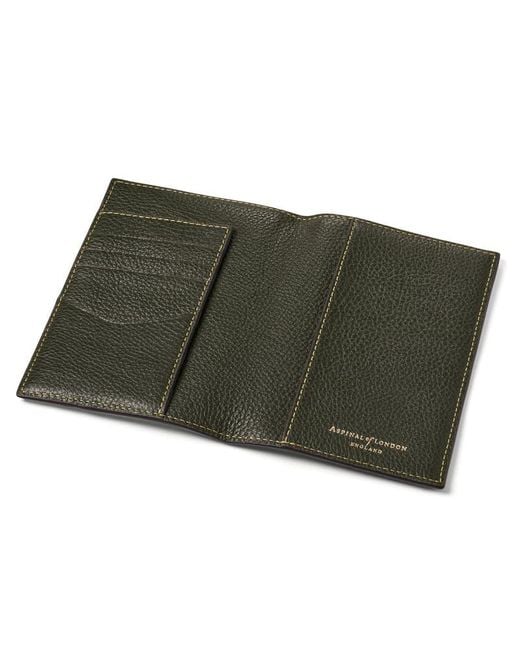 Aspinal Green Hudson Passport Cover