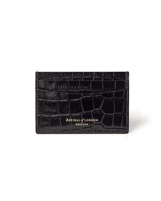 Aspinal Black Slim Credit Card Holder