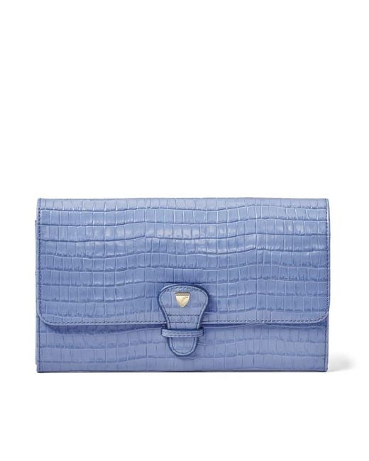 Aspinal Blue Travel Wallet