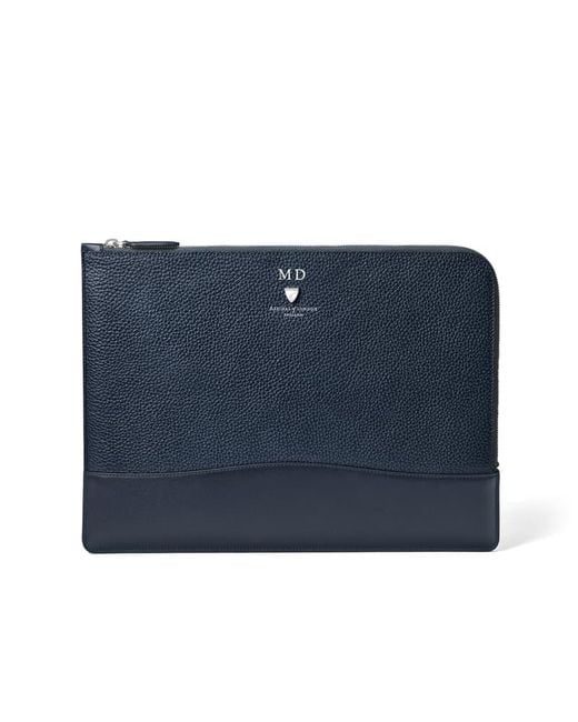 Aspinal Blue City Leather Folio Case