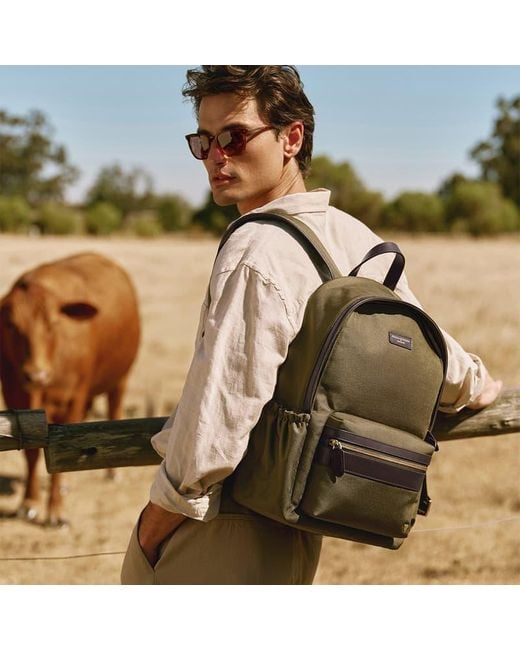 Aspinal Green Backpack for men