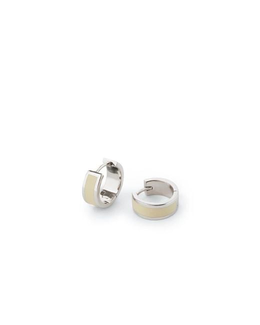 Aspinal Metallic Enamel Huggie Earrings