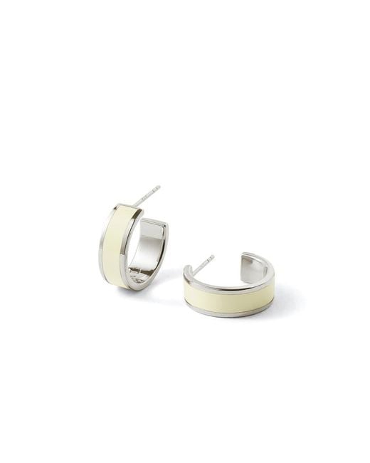 Aspinal Metallic Enamel Hoop Earrings