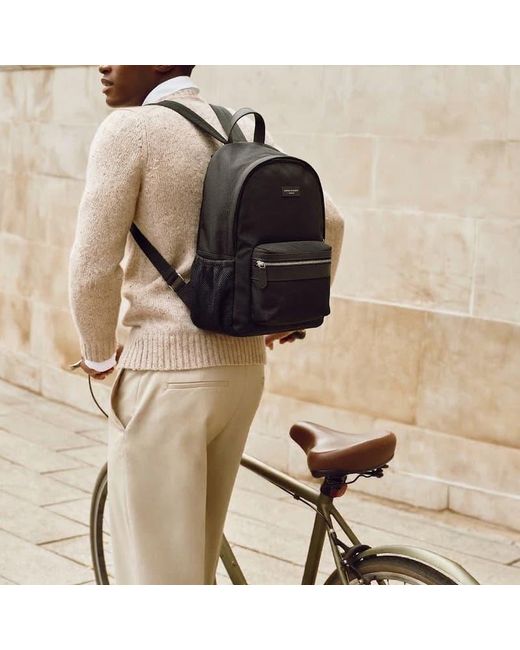 Aspinal Black Backpack for men