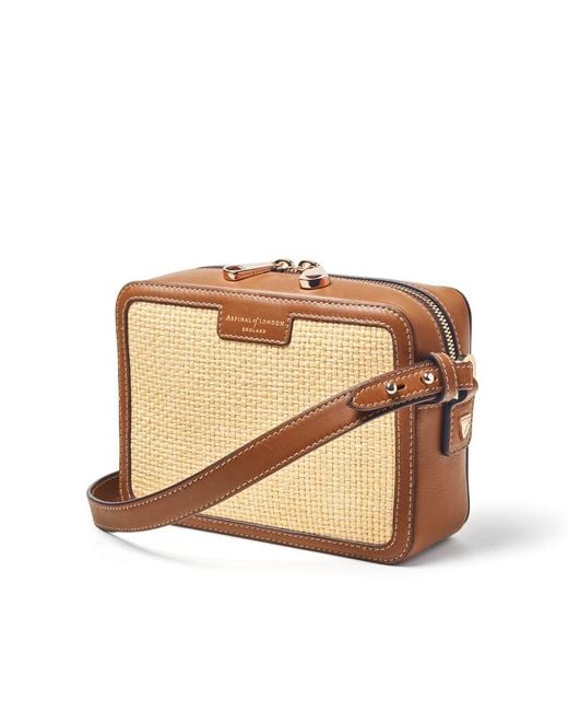 Aspinal Brown Camera Crossbody Bag