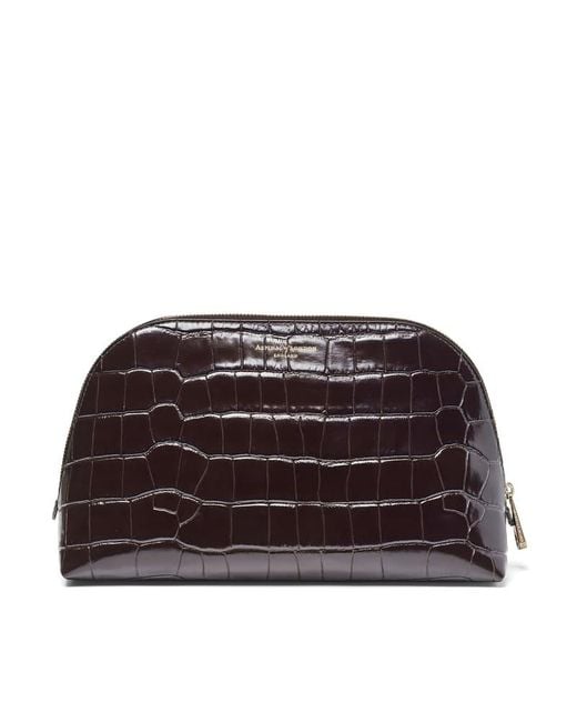 Aspinal Brown Classic Toiletry Bag