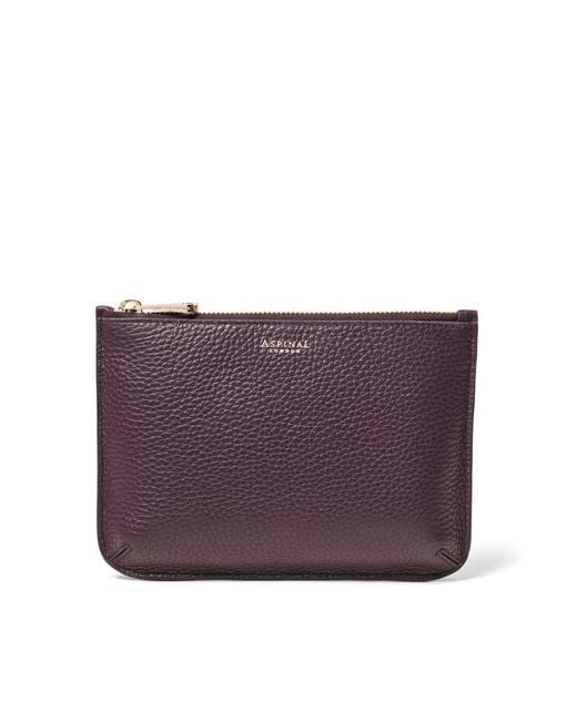 Aspinal Purple Medium Ella Pouch