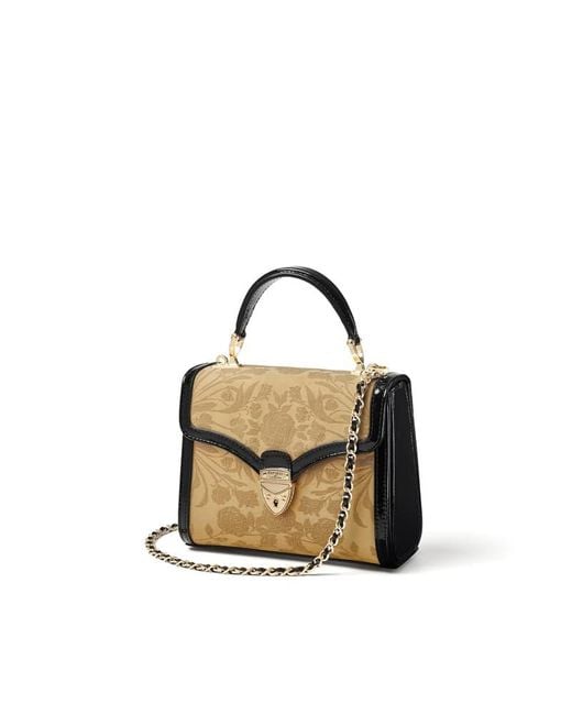 Aspinal Metallic Midi Mayfair Rose Damask