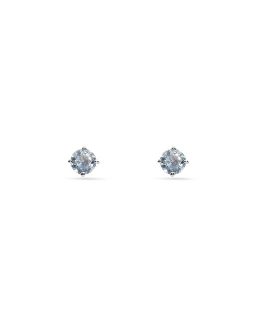 Aspinal Blue Floating Solitaire Aquamarine Stud Earrings