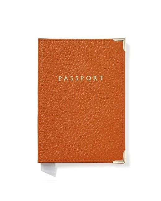Aspinal Orange Passport Cover