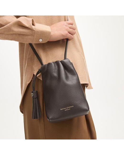Aspinal Black Soho Crossbody Pouch