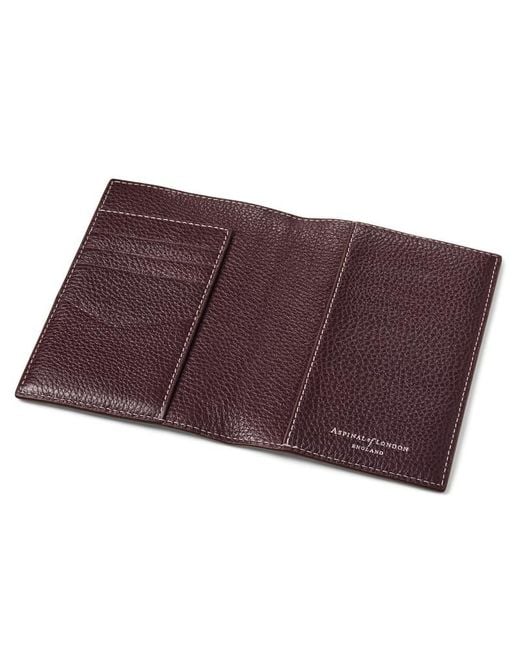 Aspinal Purple Hudson Passport Cover