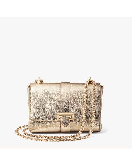 Aspinal of London Pebble Leather Lottie Bag in Gold (Metallic) | Lyst ...