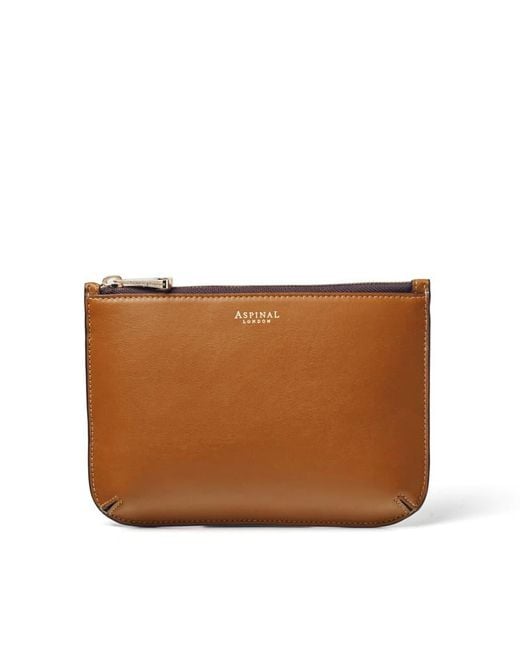 Aspinal Brown Medium Ella Pouch