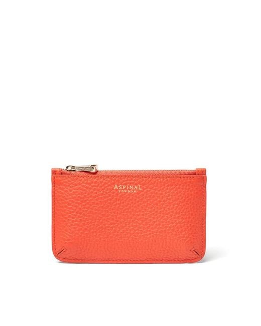 Aspinal Red Ella Card & Coin Holder