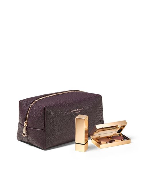 Aspinal Purple Makeup Bag
