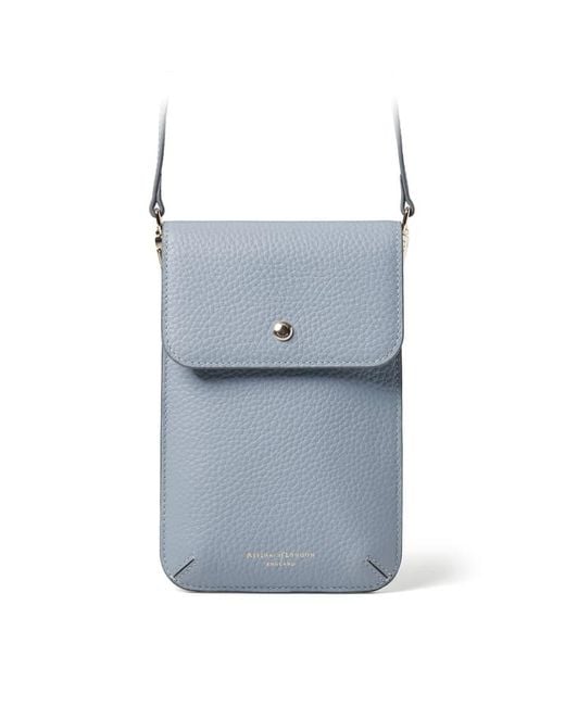 Aspinal Blue Duo Phone Crossbody Pouch