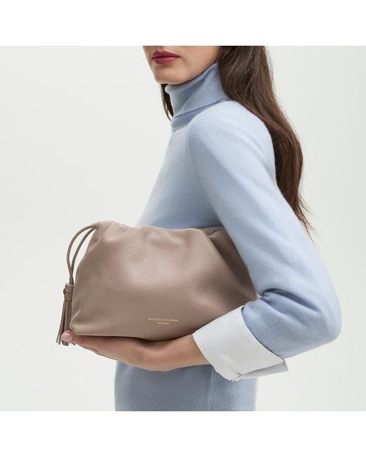 Aspinal Gray Soho Large Crossbody Pouch