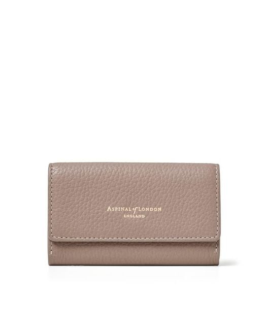 Aspinal Gray Business Card Holder