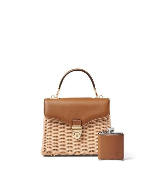 Aspinal Brown Midi Mayfair Picnic Basket