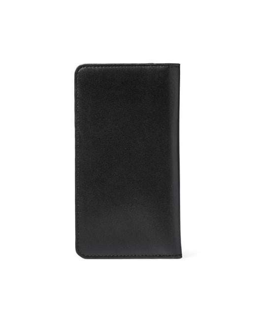Aspinal Black Long Wallet for men
