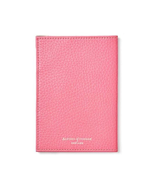 Aspinal Pink Passport Cover