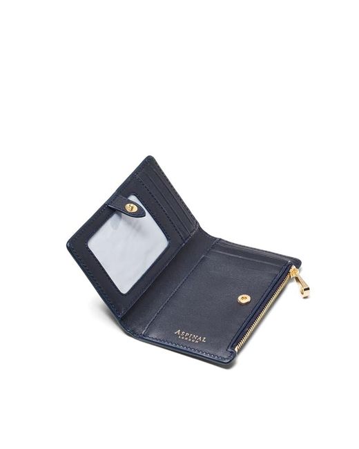 Aspinal Blue Mayfair Coin & Card Wallet