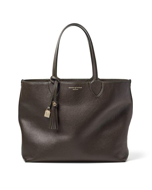 Aspinal Black Hudson Tote