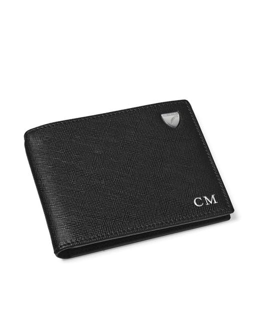 Aspinal Black Billfold Rfid Wallet for men