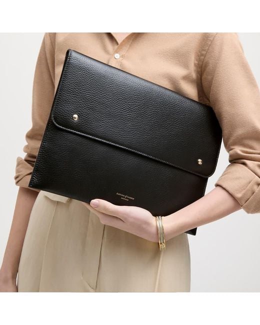 Aspinal Black 13-Inch Classic Laptop Case