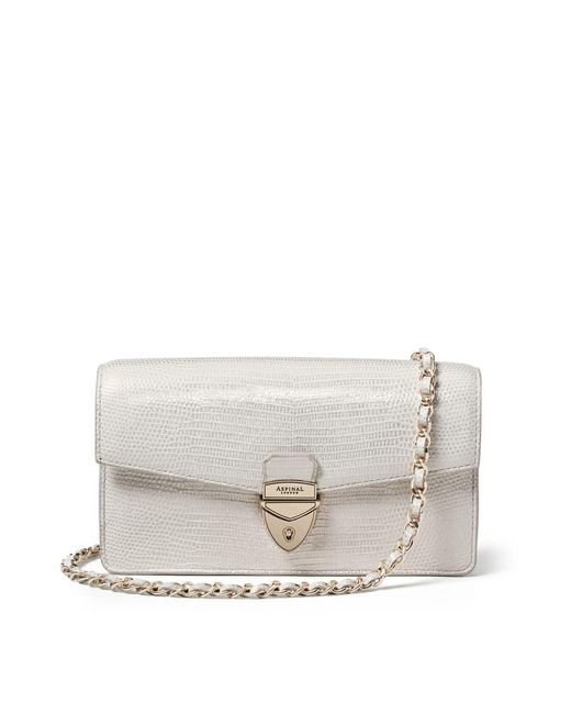 Aspinal Gray Mayfair 2 Clutch Bag