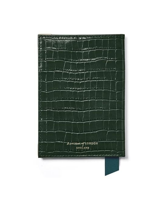 Aspinal Green Passport Cover