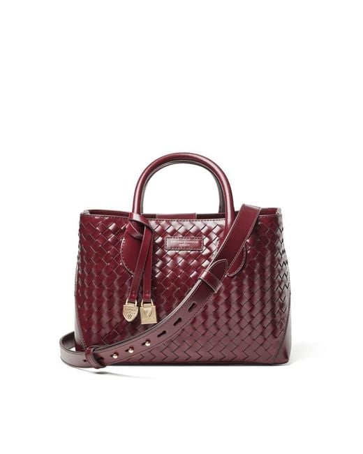 Aspinal Purple Midi London Tote