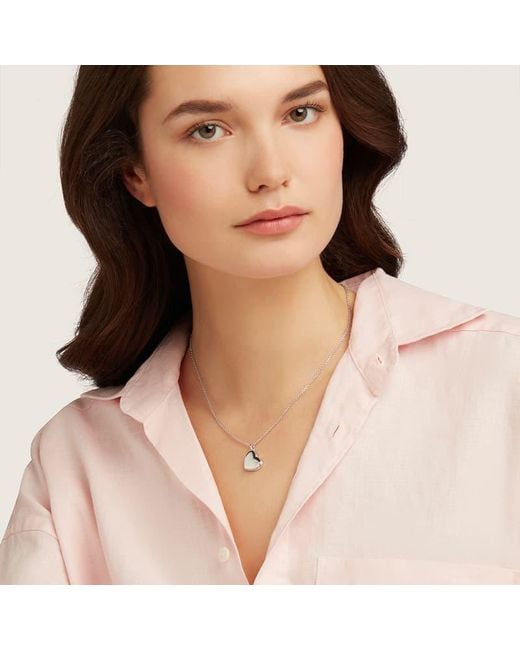 Aspinal Metallic Star Set Heart Locket Necklace
