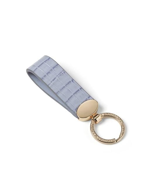 Aspinal Blue Oval Loop Keyring