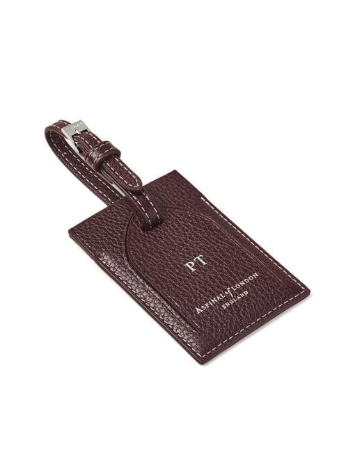 Aspinal Brown Hudson Luggage Tag
