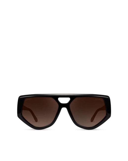 Aspinal Brown Cabo Aviator Sunglasses