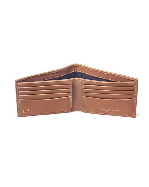 Aspinal Brown 8 Card Billfold Wallet for men