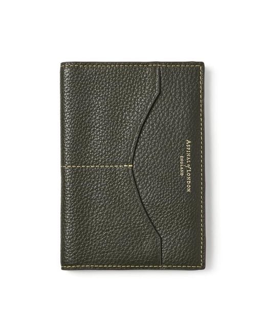 Aspinal Green Hudson Passport Cover