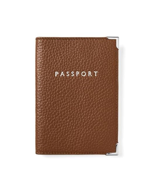 Aspinal Brown Passport Cover