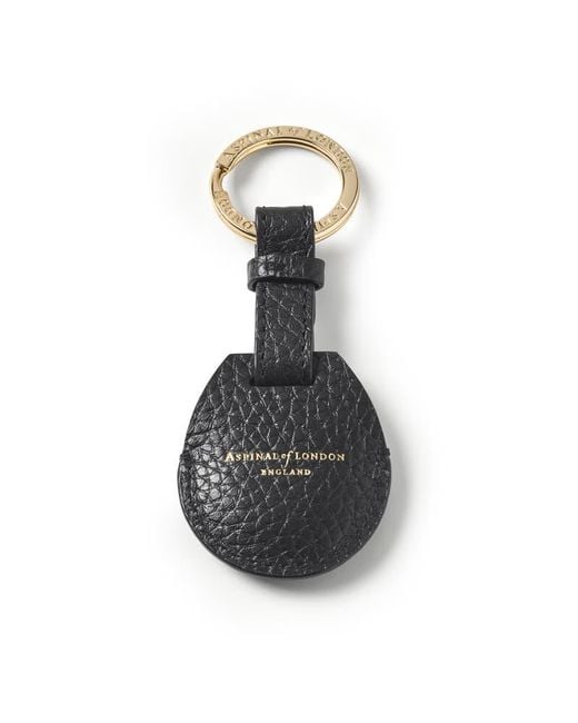 Aspinal Black Airtag Key Ring