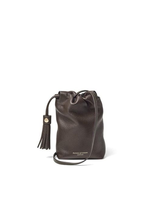 Aspinal Black Soho Crossbody Pouch