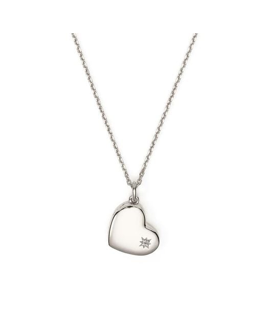 Aspinal Metallic Star Set Heart Locket Necklace