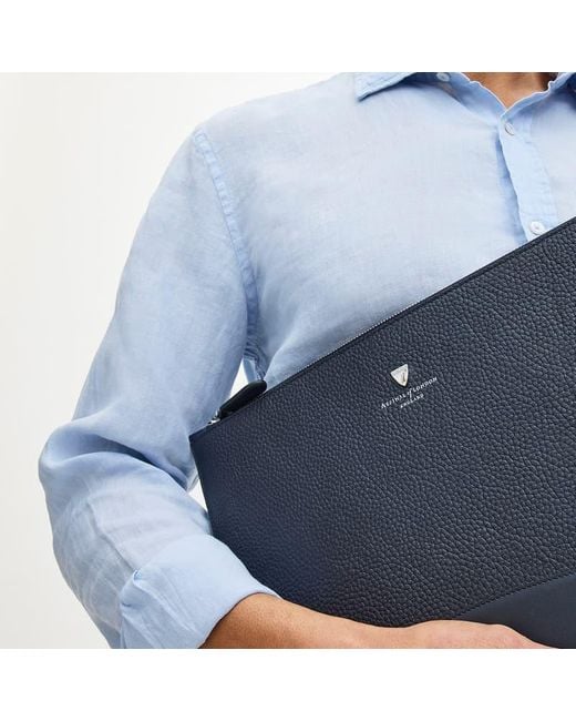 Aspinal Blue City Leather Folio Case