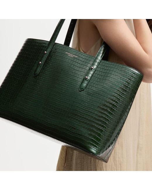 Aspinal Green Regent Tote