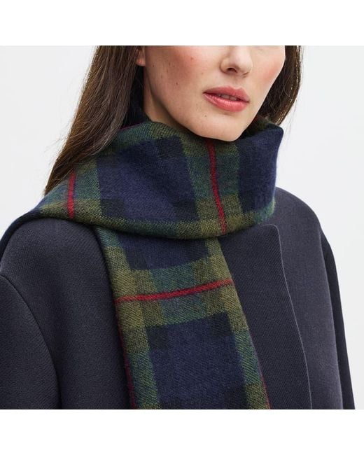 Aspinal Blue Premium Merino Wool Oversized Scarf
