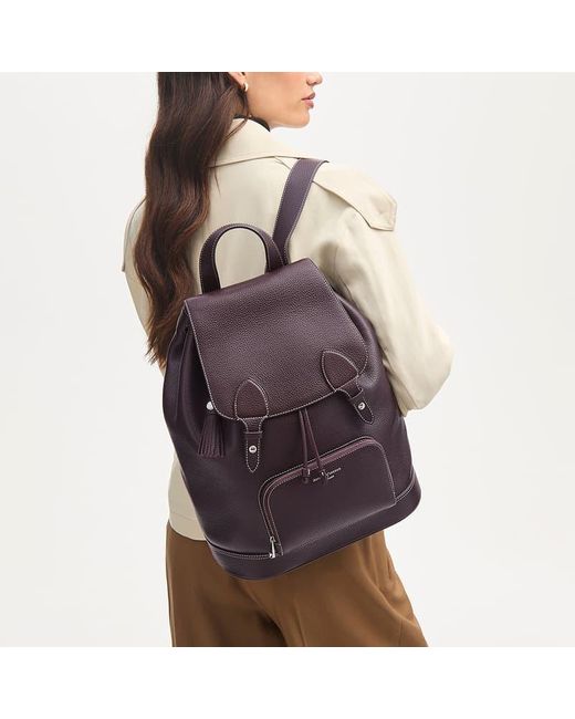 Aspinal Purple Hudson Medium Backpack