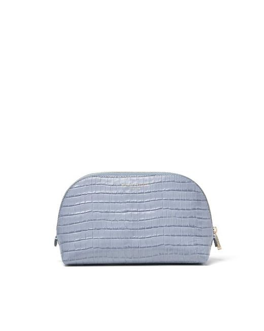 Aspinal Blue Classic Makeup Case