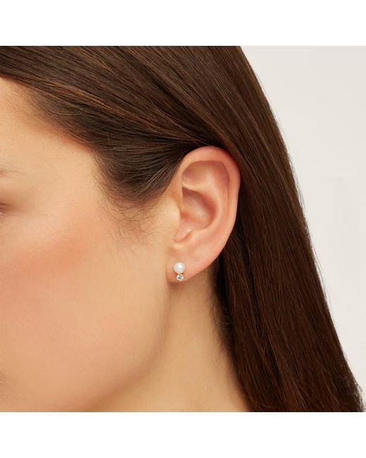 Aspinal Metallic Toi Et Moi Stud Earrings